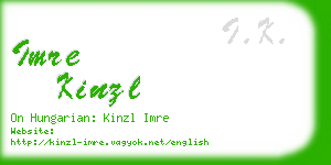 imre kinzl business card